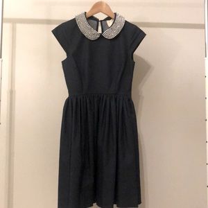 Kate Spade Denim Dress with Crystal Collar